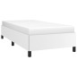 vidaXL Estructura de cama de cuero sintético blanco 90x200 cm