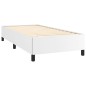 vidaXL Estructura de cama de cuero sintético blanco 90x200 cm