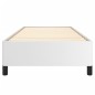 vidaXL Estructura de cama de cuero sintético blanco 90x200 cm