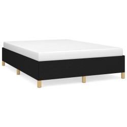 vidaXL Estructura de cama de tela negra 140x200 cm