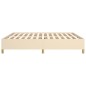 vidaXL Estructura de cama de tela color crema 160x200 cm vidaXL Estructura de cama de tela color crema 160x200 cm