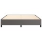vidaXL Estructura de cama de cuero sintético gris 160x200 cm vidaXL Estructura de cama de cuero sintético gris 160x200 cm
