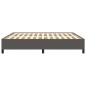 vidaXL Estructura de cama de cuero sintético gris 160x200 cm vidaXL Estructura de cama de cuero sintético gris 160x200 cm
