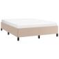 vidaXL Estructura de cama de cuero sintético capuchino 140x200 cm vidaXL Estructura de cama de cuero sintético capuchino 140x200 cm