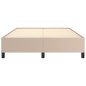 vidaXL Estructura de cama de cuero sintético capuchino 140x200 cm vidaXL Estructura de cama de cuero sintético capuchino 140x200 cm