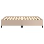 vidaXL Estructura de cama de cuero sintético capuchino 140x200 cm vidaXL Estructura de cama de cuero sintético capuchino 140x200 cm