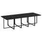 vidaXL Set de comedor jardín 11 pzas con cojines ratán sintético negro