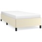 vidaXL Estructura de cama de cuero sintético color crema 100x200 cm vidaXL Estructura de cama de cuero sintético color crema 100x200 cm