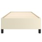 vidaXL Estructura de cama de cuero sintético color crema 100x200 cm vidaXL Estructura de cama de cuero sintético color crema 100x200 cm