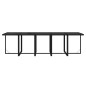 vidaXL Set de comedor jardín 11 pzas con cojines ratán sintético negro