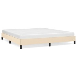 vidaXL Estructura de cama tela color crema 180x200 cm