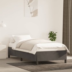 vidaXL Estructura de cama de terciopelo gris oscuro 100x200 cm