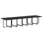 vidaXL Set comedor de jardín 19 pzas con cojines ratán sintético negro vidaXL Set comedor de jardín 19 pzas con cojines ratán sintético negro
