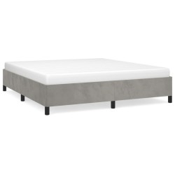 vidaXL Estructura de cama de terciopelo gris claro 160x200 cm