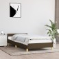 vidaXL Estructura de cama con cabecero de tela marrón oscuro 80x200 cm