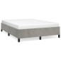 vidaXL Estructura de cama de terciopelo gris claro 140x190 cm vidaXL Estructura de cama de terciopelo gris claro 140x190 cm