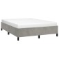 vidaXL Estructura de cama de terciopelo gris claro 140x190 cm vidaXL Estructura de cama de terciopelo gris claro 140x190 cm
