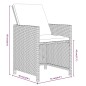 vidaXL Set comedor de jardín 19 pzas con cojines ratán sintético negro vidaXL Set comedor de jardín 19 pzas con cojines ratán sintético negro
