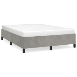 vidaXL Estructura de cama de terciopelo gris claro 140x200 cm