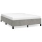 vidaXL Estructura de cama de terciopelo gris claro 140x200 cm vidaXL Estructura de cama de terciopelo gris claro 140x200 cm