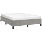 vidaXL Estructura de cama de terciopelo gris claro 140x200 cm vidaXL Estructura de cama de terciopelo gris claro 140x200 cm