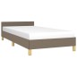 vidaXL Estructura de cama con cabecero de tela gris taupe 90x200 cm vidaXL Estructura de cama con cabecero de tela gris taupe 90x200 cm