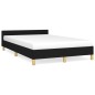 vidaXL Estructura de cama con cabecero de tela negro 120x200 cm vidaXL Estructura de cama con cabecero de tela negro 120x200 cm