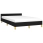 vidaXL Estructura de cama con cabecero de tela negro 120x200 cm vidaXL Estructura de cama con cabecero de tela negro 120x200 cm