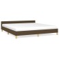vidaXL Estructura de cama con cabecero de tela marrón 180x200 cm vidaXL Estructura de cama con cabecero de tela marrón 180x200 cm
