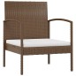 vidaXL Set muebles de jardín 8 piezas y cojines ratán sintético marrón vidaXL Set muebles de jardín 8 piezas y cojines ratán sintético marrón