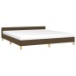vidaXL Estructura de cama con cabecero de tela marrón 180x200 cm vidaXL Estructura de cama con cabecero de tela marrón 180x200 cm