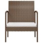 vidaXL Set muebles de jardín 8 piezas y cojines ratán sintético marrón vidaXL Set muebles de jardín 8 piezas y cojines ratán sintético marrón