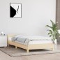 vidaXL Estructura de cama con cabecero de tela color crema 80x200 cm vidaXL Estructura de cama con cabecero de tela color crema 80x200 cm