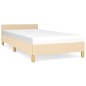 vidaXL Estructura de cama con cabecero de tela color crema 80x200 cm vidaXL Estructura de cama con cabecero de tela color crema 80x200 cm
