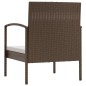 vidaXL Set muebles de jardín 8 piezas y cojines ratán sintético marrón vidaXL Set muebles de jardín 8 piezas y cojines ratán sintético marrón