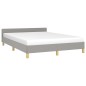 vidaXL Estructura de cama con cabecero de tela gris claro 140x200 cm vidaXL Estructura de cama con cabecero de tela gris claro 140x200 cm