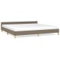 vidaXL Estructura de cama con cabecero de tela gris taupe 200x200 cm vidaXL Estructura de cama con cabecero de tela gris taupe 200x200 cm