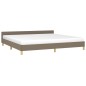 vidaXL Estructura de cama con cabecero de tela gris taupe 200x200 cm vidaXL Estructura de cama con cabecero de tela gris taupe 200x200 cm