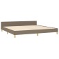 vidaXL Estructura de cama con cabecero de tela gris taupe 200x200 cm vidaXL Estructura de cama con cabecero de tela gris taupe 200x200 cm