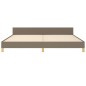 vidaXL Estructura de cama con cabecero de tela gris taupe 200x200 cm vidaXL Estructura de cama con cabecero de tela gris taupe 200x200 cm