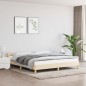 vidaXL Estructura de cama con cabecero de tela color crema 180x200 cm vidaXL Estructura de cama con cabecero de tela color crema 180x200 cm