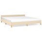vidaXL Estructura de cama con cabecero de tela color crema 180x200 cm vidaXL Estructura de cama con cabecero de tela color crema 180x200 cm