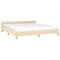 vidaXL Estructura de cama con cabecero de tela color crema 180x200 cm vidaXL Estructura de cama con cabecero de tela color crema 180x200 cm