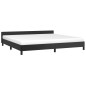 vidaXL Estructura de cama con cabecero cuero sintético negro 200x200cm vidaXL Estructura de cama con cabecero cuero sintético negro 200x200cm