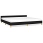 vidaXL Estructura de cama con cabecero de tela negro 200x200 cm