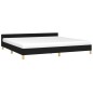 vidaXL Estructura de cama con cabecero de tela negro 200x200 cm