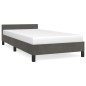vidaXL Estructura de cama con cabecero terciopelo gris oscuro 80x200cm vidaXL Estructura de cama con cabecero terciopelo gris oscuro 80x200cm
