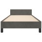 vidaXL Estructura de cama con cabecero terciopelo gris oscuro 80x200cm vidaXL Estructura de cama con cabecero terciopelo gris oscuro 80x200cm