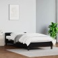 vidaXL Estructura de cama con cabecero cuero sintético negro 100x200cm