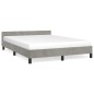 vidaXL Estructura de cama con cabecero terciopelo gris claro 140x190cm vidaXL Estructura de cama con cabecero terciopelo gris claro 140x190cm